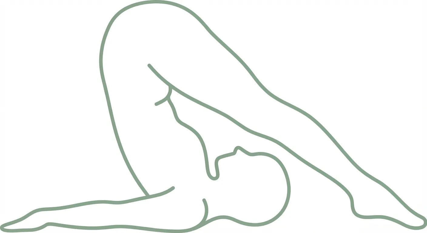 Posture des genoux aux oreilles