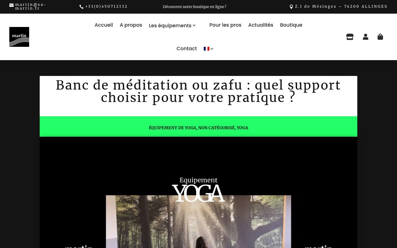 Aperçu du site Equipement-Yoga.fr