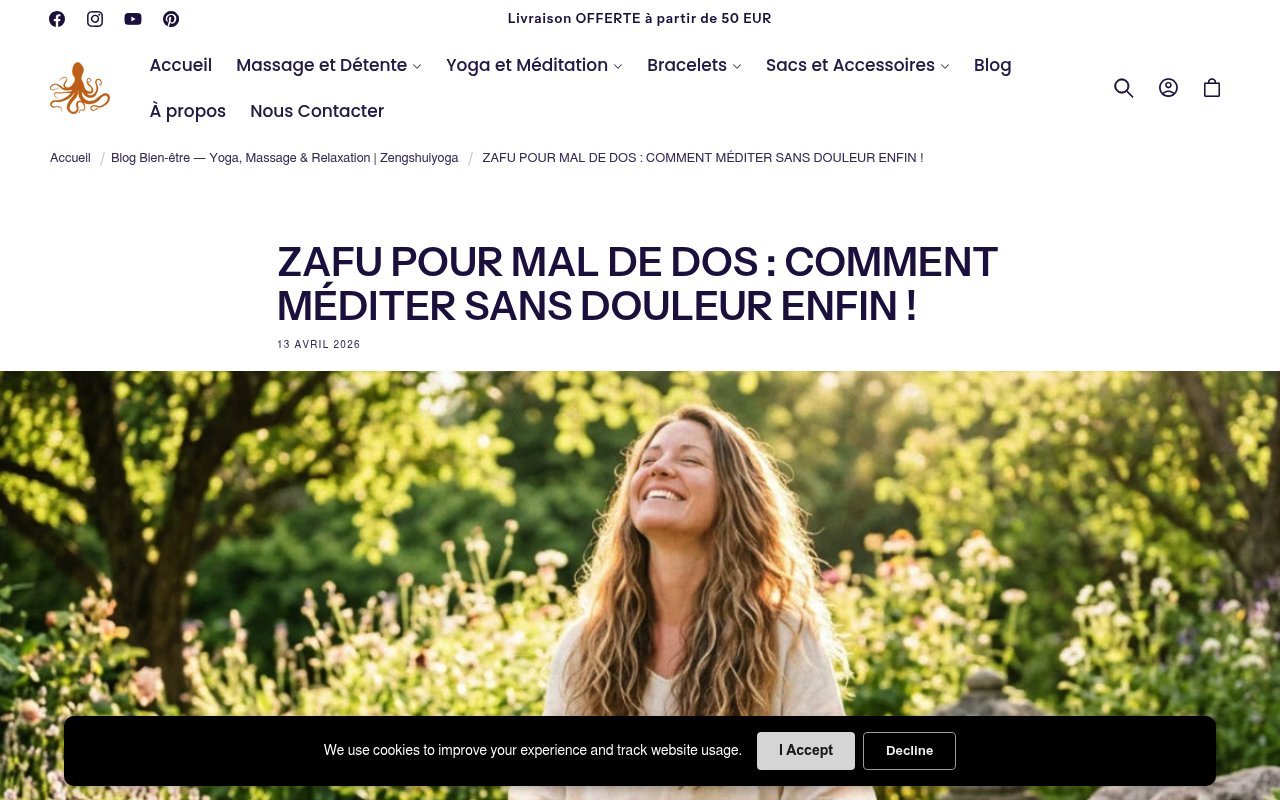 Aperçu du site Zenghuiyoga