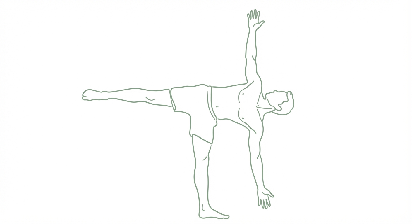 Posture de la demi-lune torsionnée