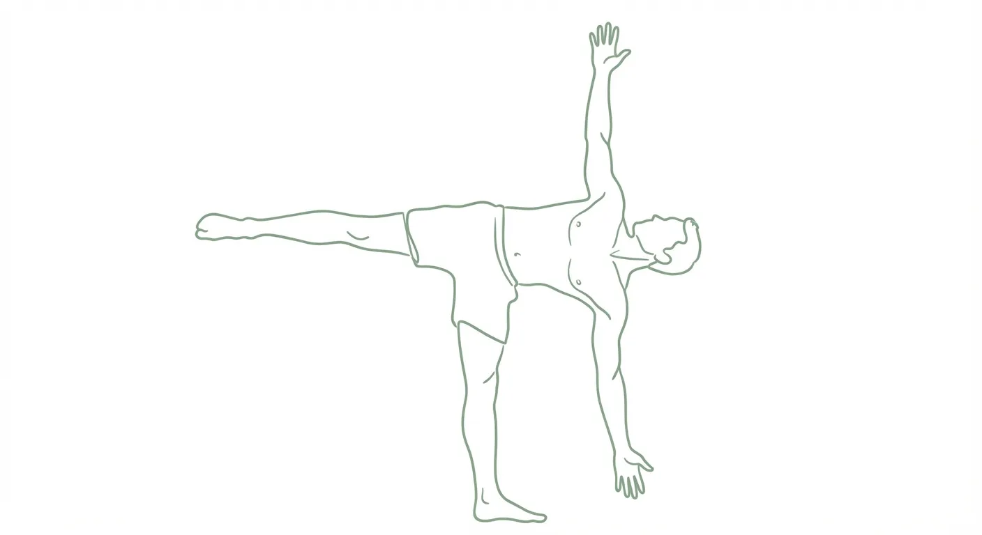 Posture de la demi-lune torsionnée