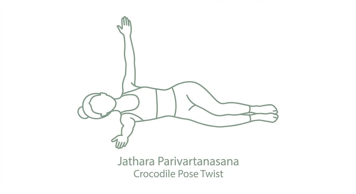 Posture du crocodile latéral