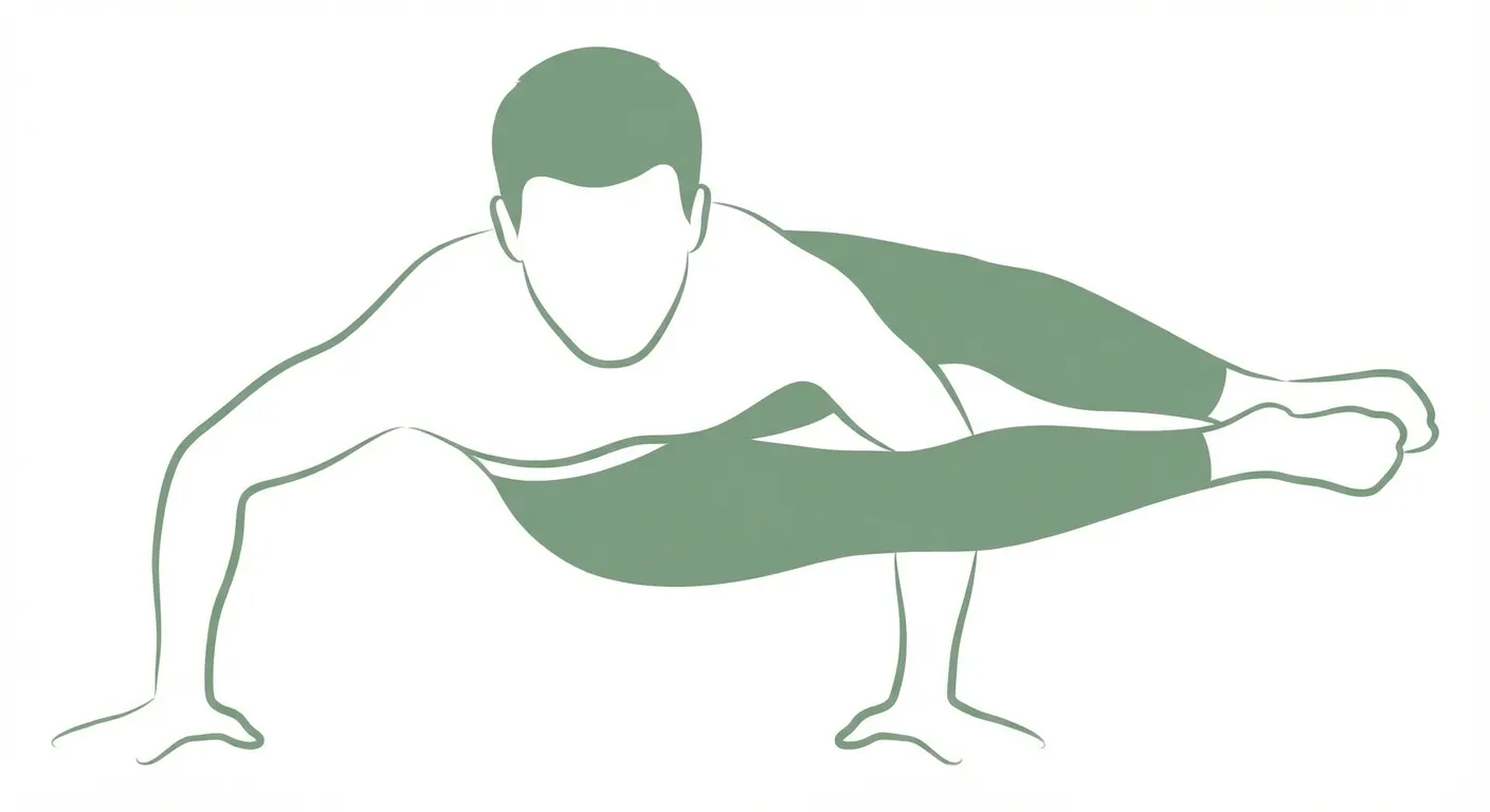 Posture du corbeau latéral