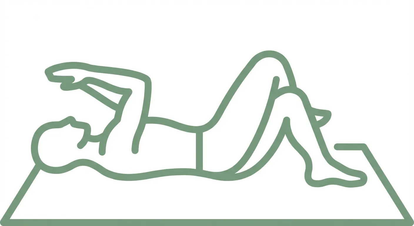 Posture de l'aigle couché