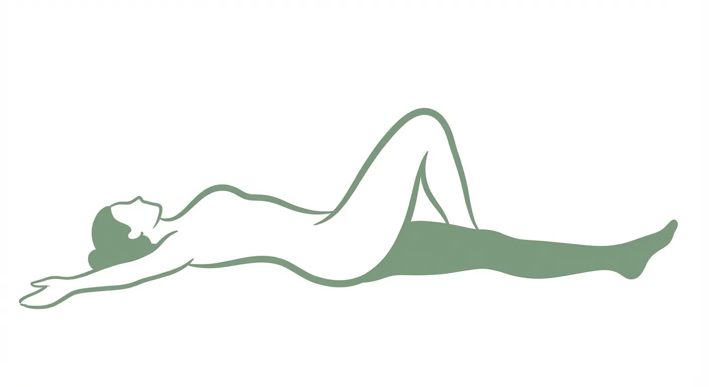 Posture de la torsion couchée avec jambe tendue